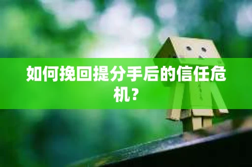 如何挽回提分手后的信任危机？