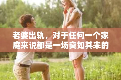老婆出轨，对于任何一个家庭来说都是一场突如其来的风暴。面对这样的困境，如何挽回婚姻，重拾家庭的和谐，成为了许多人迫切想要了解的问题。今天，我们就来聊聊这个敏感而现实的话题——老婆出轨最好的挽回办法。