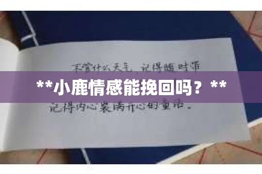 **小鹿情感能挽回吗？**