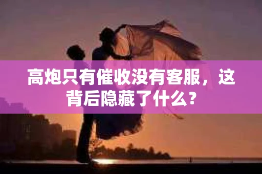 高炮只有催收没有客服，这背后隐藏了什么？