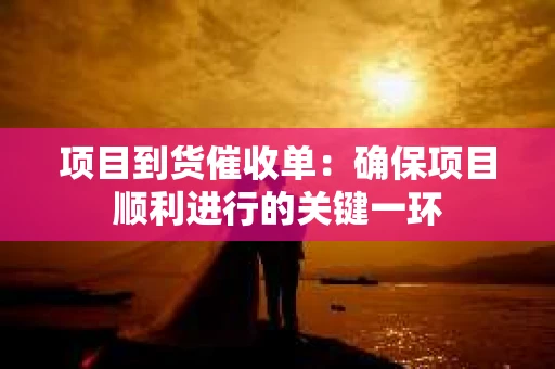 项目到货催收单：确保项目顺利进行的关键一环