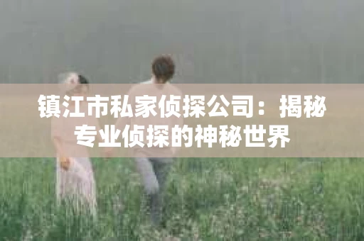 镇江市私家侦探公司：揭秘专业侦探的神秘世界