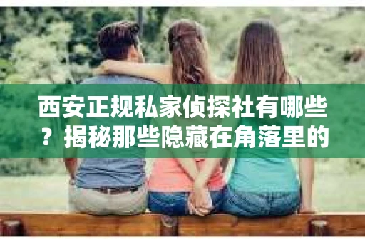 西安正规私家侦探社有哪些？揭秘那些隐藏在角落里的神秘力量
