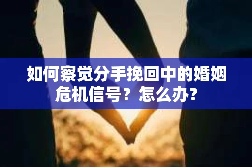 如何察觉分手挽回中的婚姻危机信号？怎么办？
