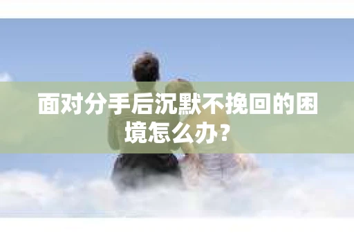 面对分手后沉默不挽回的困境怎么办？