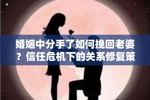 婚姻中分手了如何挽回老婆？信任危机下的关系修复策略